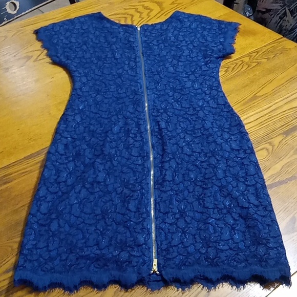 Diane Von Furstenberg  Womens 6 Dress Used NAVY BLUE Preowned Cocktail Party - Picture 3 of 9